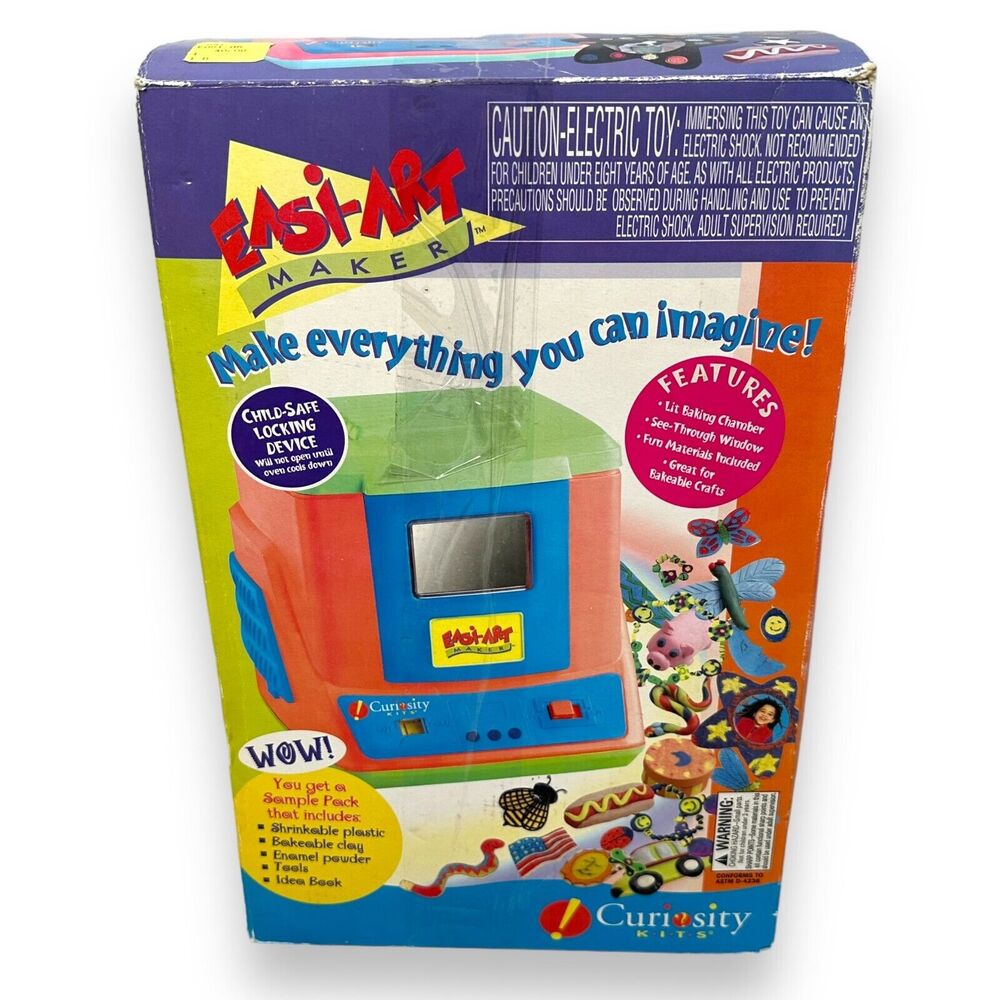 Vintage Easi-Art Maker Jewelry Crafts Oven Kids Curiosity Kits Not Complete 2002